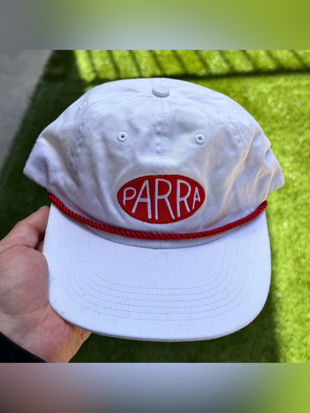 Parra white and red trucker cap